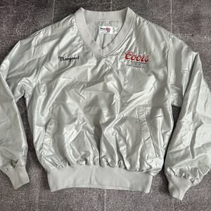 Men's Vintage 80's King Louie Coors Light Silver Bullet Windbreaker Jacket Sz L